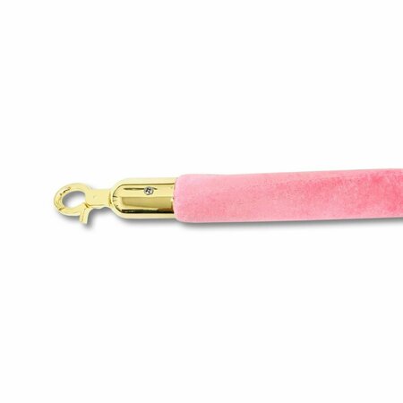 VIC CROWD CONTROL VIP Crowd Control  72 in. Velour Closable Hooks, Pink & Gold 1649